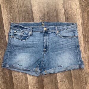 7 For All Mankind Light Blue Jean Shorts - 32/10